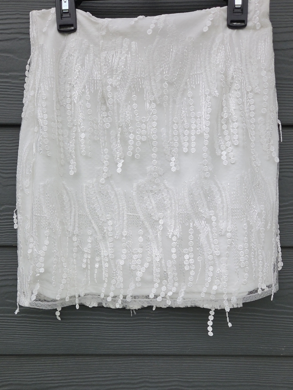 Lulu's White Textured Skirt